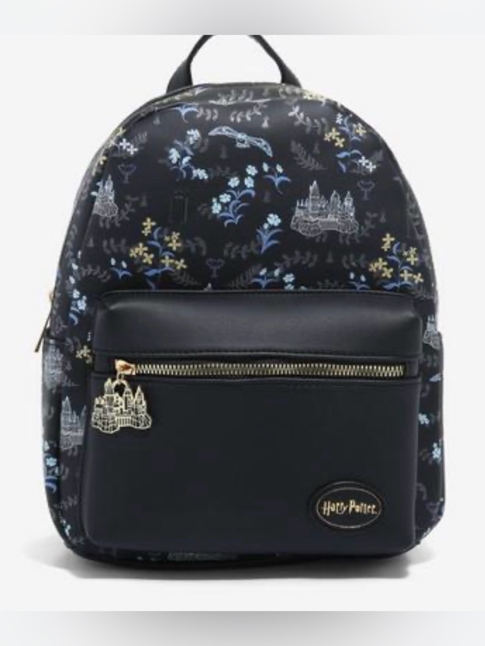 Warner Bros. Black Harry Potter Castle Print Mini Backpack